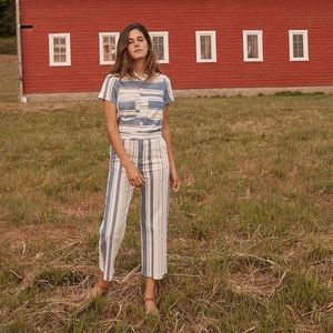 Christy Dawn “Prudence” Linen Jumpsuit in “Nilah Stripe”, Size M